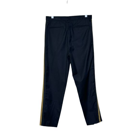 H&M black side gold stripe tuxedo pants size 33R - Picture 7 of 9